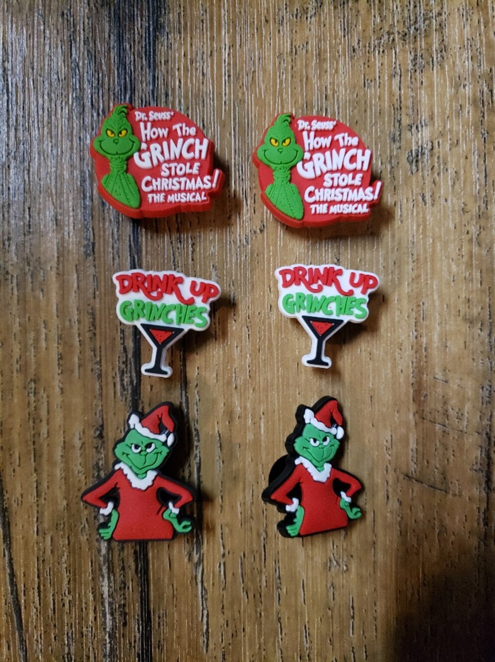 Dr. Seuss Grinch Drink Up Grinches Holiday Shoe Charms